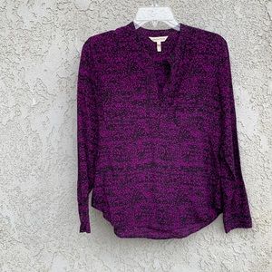 Rebecca Taylor Purple and Black Blouse size 0
